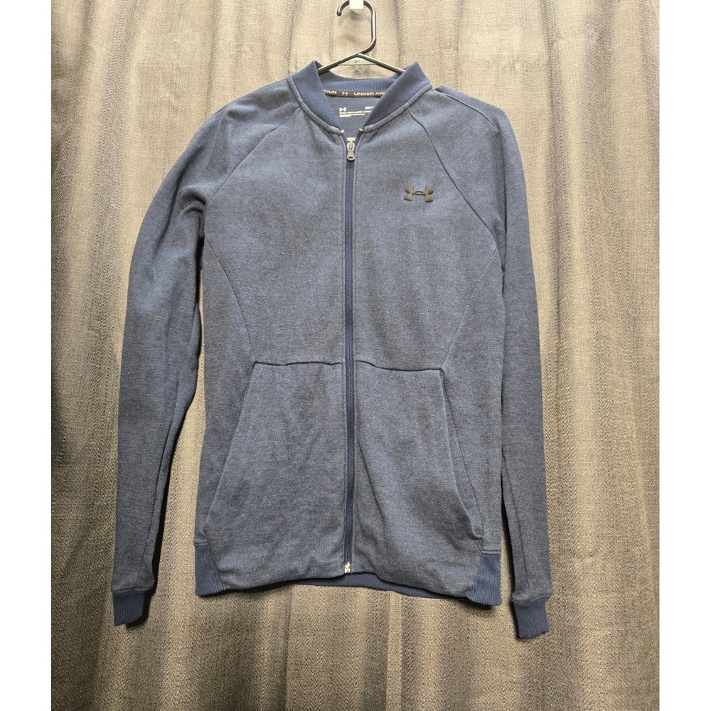 Under Armour Full Zip Jacket Athletic Warm Up‎ Fitted Blue SM